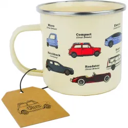 Gift Republic Enamel Mug Cars - Krus Gift Republic Enamel Mug Cars - Krus
