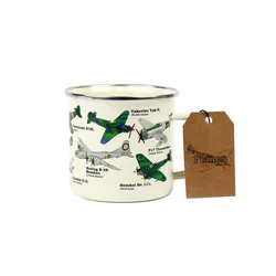 Gift Republic Enamel Mug Planes - Krus Gift Republic Enamel Mug Planes - Krus